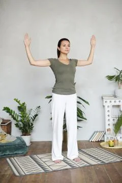 Yoga workout Stock Photos