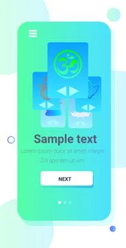 Yoga workout wellness program app recreation meditation practice concept 스톡 일러스트