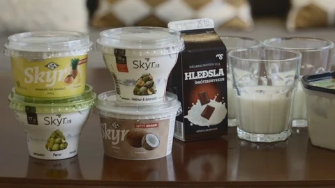 Yoghourt of iceland Stock Footage 106218790