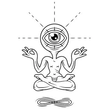 Yogi Tattoo Stock Illustration