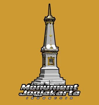 Yogjakarta monument central java indonesia Stock Illustration