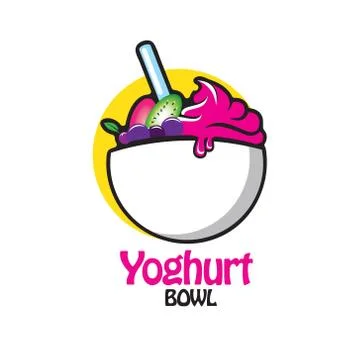 Yogurt Bowl Ilustración de archivo