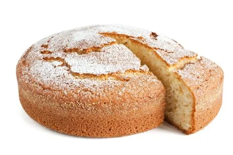 Yogurt cake sliced Stock Photos