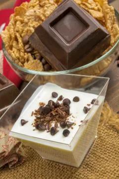 Yogurt with chocolate Foto stock
