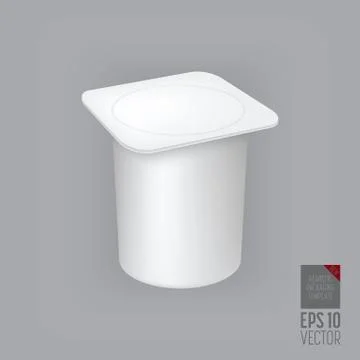 Yogurt container isolated Stock Illustration