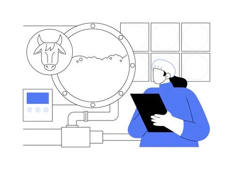 Yogurt fermentation abstract concept vector illustration. Stock Illustration