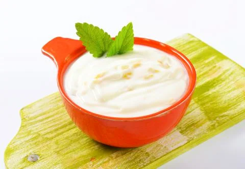 Yogurt with fruit Foto stock
