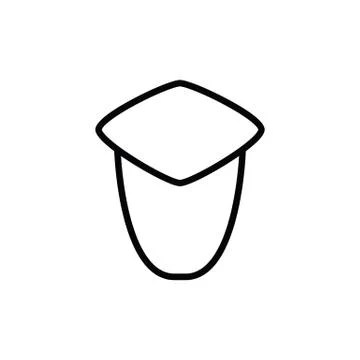 Yogurt icon - black vector Stock Illustration