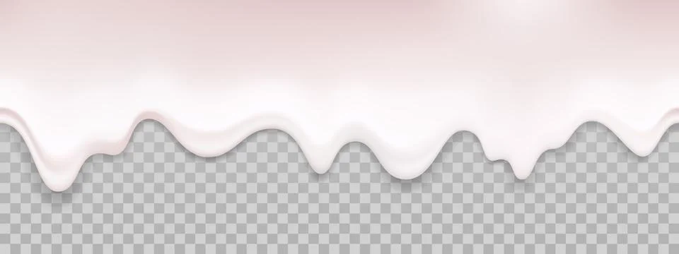 Yogurt liquid texture. Vector dripping cream milk seamless background Stock Illustration