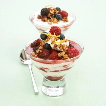 Yogurt Parfait Stock Photos