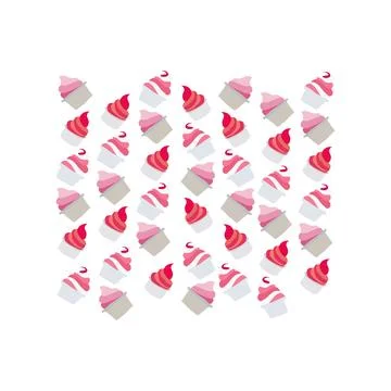 Yogurt pattern Stock Illustration