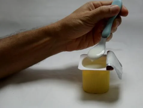 Yogurt pot Stock Photos