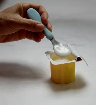 Yogurt pot Stock Photos