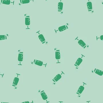 Yogurt smoothie drink glyph vector seamless pattern 스톡 일러스트