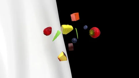 Yogurt splash Stock Footage 135863408