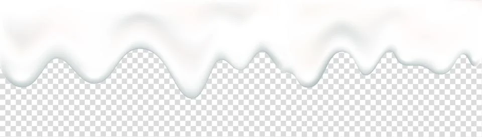 Yogurt wave realistic 3d texture, dripping cream. Stock Illustration