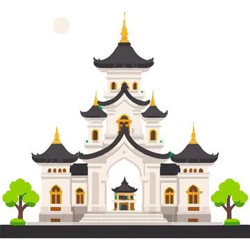 Yogyakarta backpacking Culture java Heritage Stock Illustration