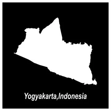 Yogyakarta map icon design Stock Illustration