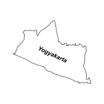 Yogyakarta map icon design Stock Illustration
