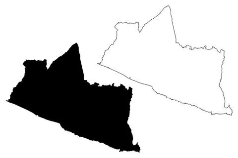 Yogyakarta map vector.... Stock Illustration