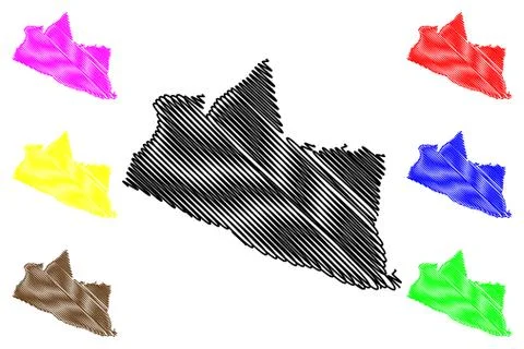 Yogyakarta map vector.... Stock Illustration