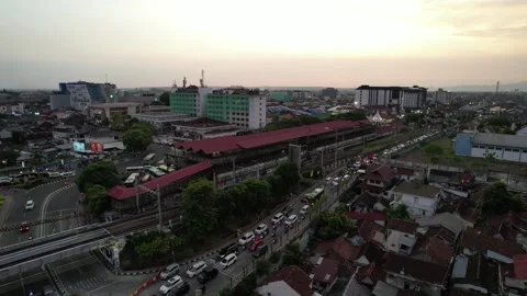Yogyakarta in sunset Stock Footage 259592771