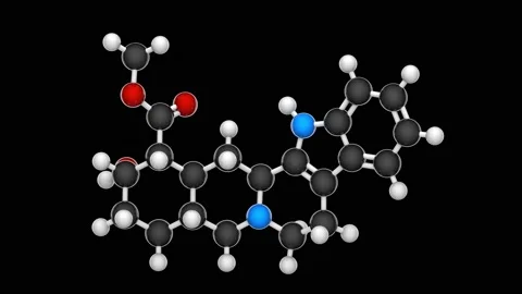 Yohimbin. Seamless loop. Black background Stock Footage 154418358