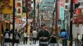 Yokohama China Town Commuters Commuting Shopping Area Street People Visit Stores HD Footage
