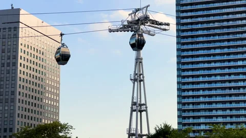 Yokohama, Kanagawa, Japan, 22nd April 2021: Yokohama Air Cabin Ropeway Stock Footage 256018686