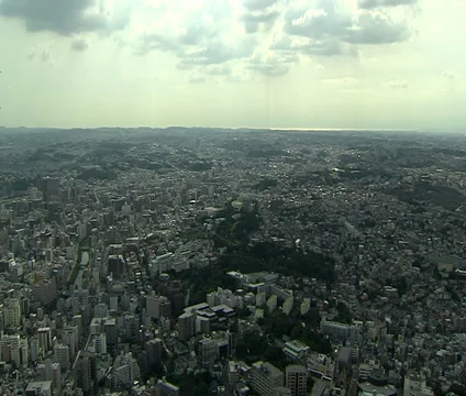 Yokohama skyline and clouds Stock Footage 35258333