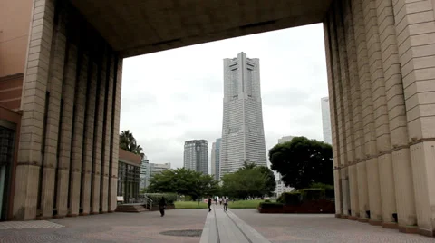 Yokohama tower Stock Footage 34449063