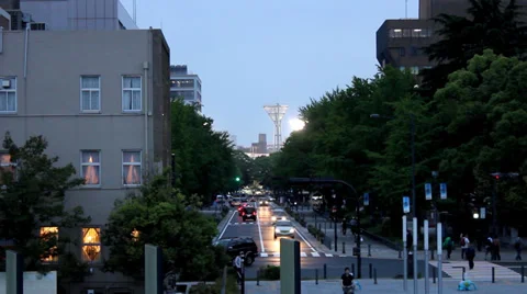 Yokohama traffic in the evening Stock Footage 34492413