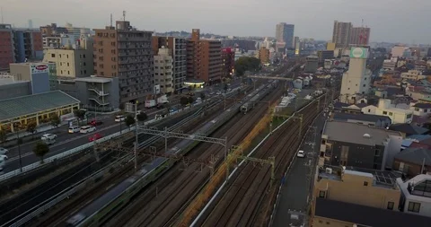 Yokohama Train with Skyline B 스톡 동영상 88518797