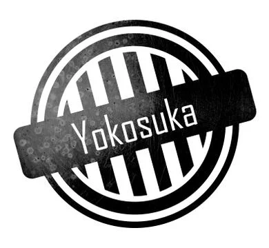Yokosuka - Button, stamp Ilustração Stock