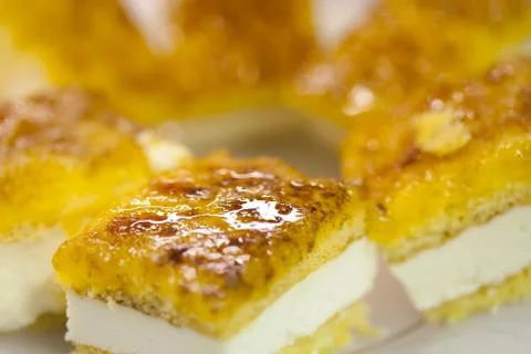 Yolk cake Stock Photos