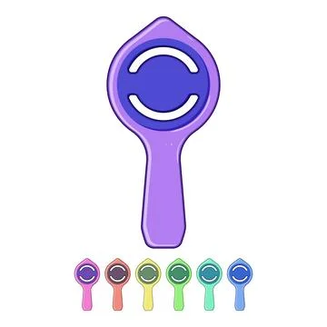 Yolk egg separator tool cartoon vector graphic Stock Illustration