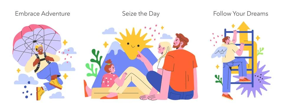 YOLO concept Flat Vector illustration. 스톡 일러스트