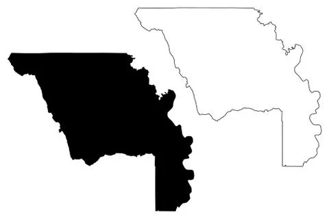 Yolo County, California map vector 스톡 일러스트