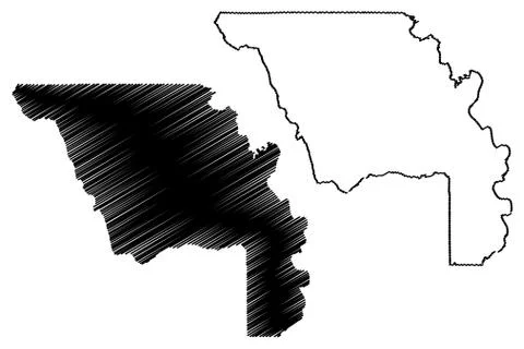 Yolo County, California map vector 스톡 일러스트