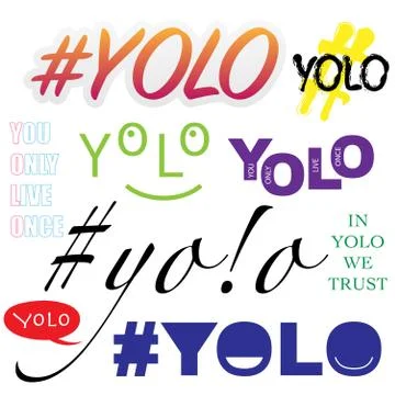 Yolo symbols set Stock Illustration