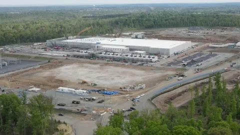 Yondr Group Bristow Data Center - Virginia North American Campus Stock Footage 239686665