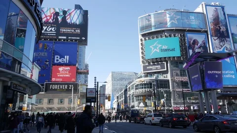 Yonge-Dundas Square Long Shot Stock Footage 88930671