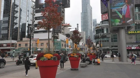 Yonge-Dundas Square, Toronto, Canada Video stock 118440656
