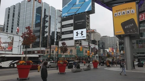 Yonge-Dundas Square, Toronto, Canada Stock Footage 118442346
