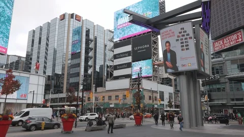 Yonge-Dundas Square, Toronto, Canada Stock Footage 118442809