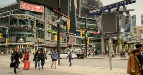 Yonge Dundas Square in Toronto Canada Video stock 122983522