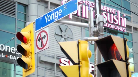 Yonge Street Traffic Light Stock Footage 22533208
