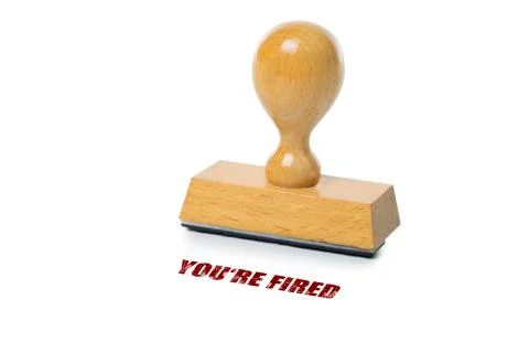 Yo're fired Rubber Stamp Stock Photos