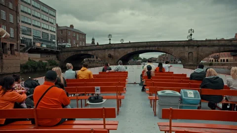 York Boat Ride Stock Footage 214543767