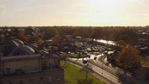 York city view toward two river junction 動画素材 82390682